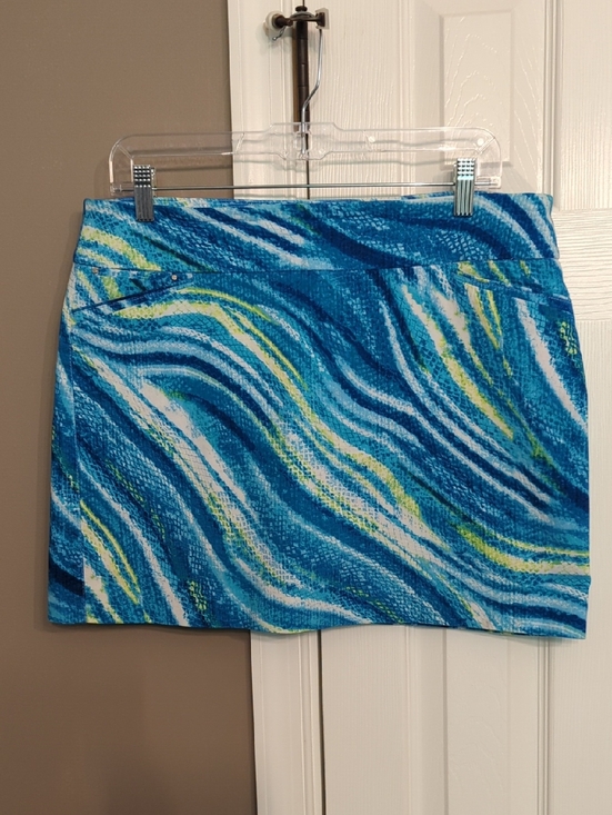 Attyre Dresses & Skirts - Attyre Blue and Yellow Wave Skort Pickle ball Tennis